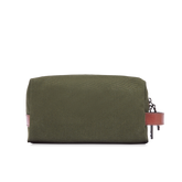 Beauty case in pelle e tessuto - GREEN | The Bridge