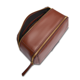 Beauty case in pelle doppia zip | The Bridge